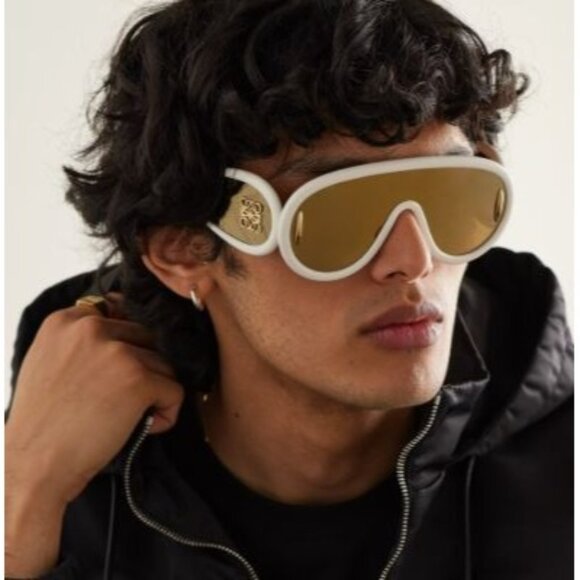 NEW LOEWE LW40108I 25G, LOEWE UNISEX SUNGLASSES WHITE GOLD - Picture 10 of 15
